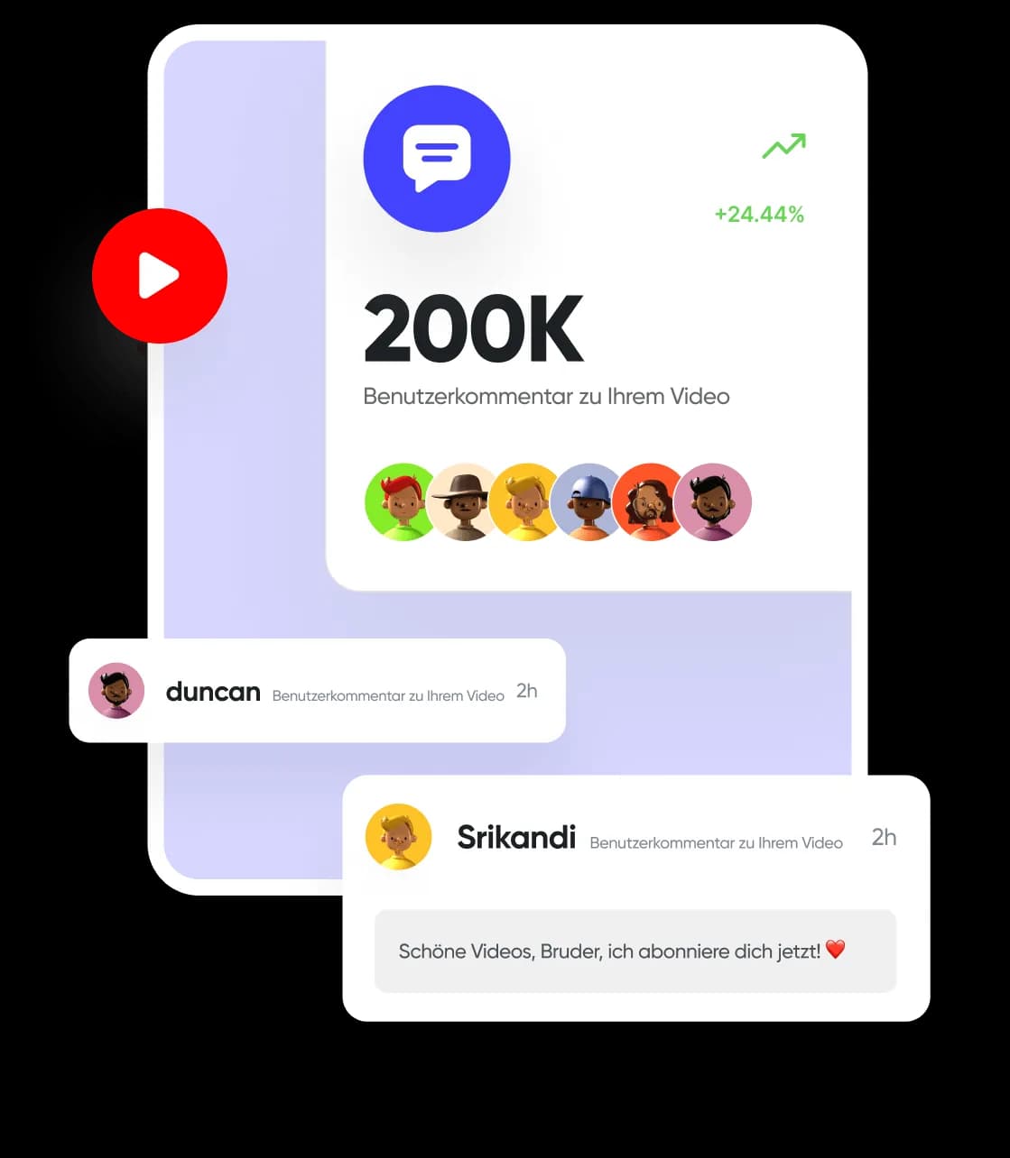 YouTube Kommentare kaufen – Illustration